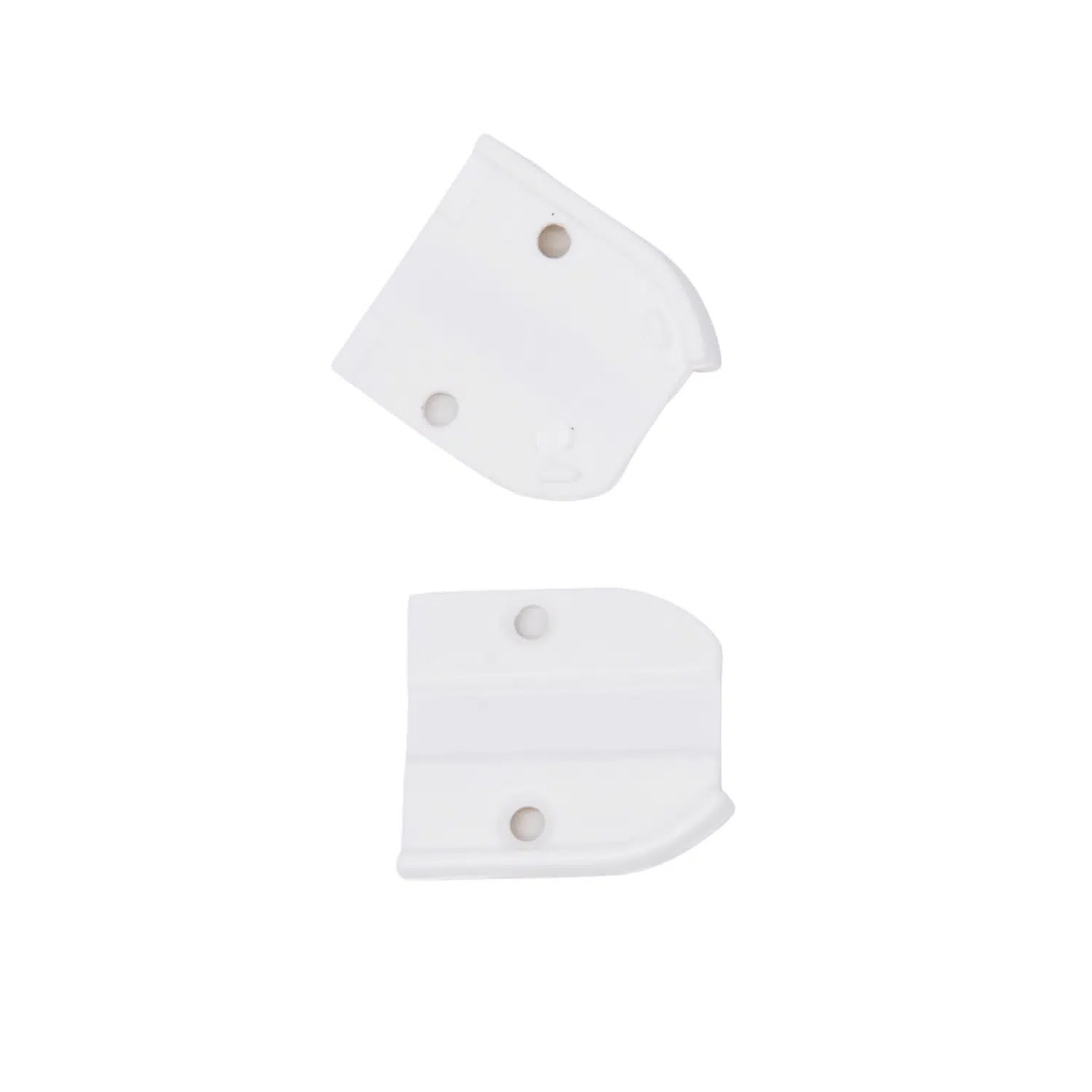 Tapa de perfil vidrio 90° recta izquierda V3 blanco