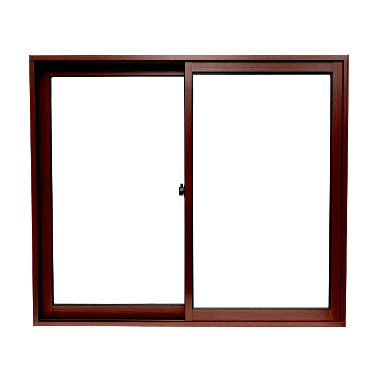 Ventana de Aluminio Línea AL-25 Roble con Termopanel 150 x 205 cm.