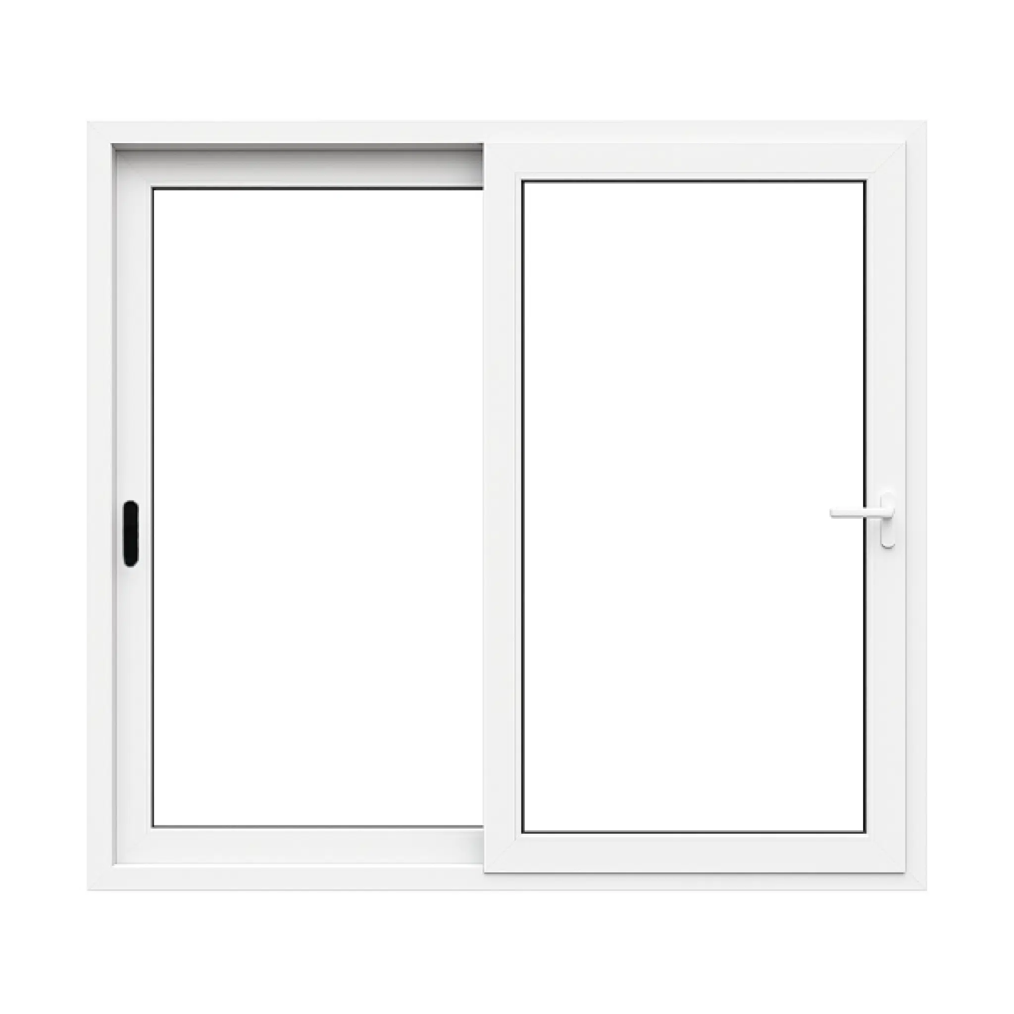 Ventana corredera 195x205 cm PVC alemán termopanel Blindex